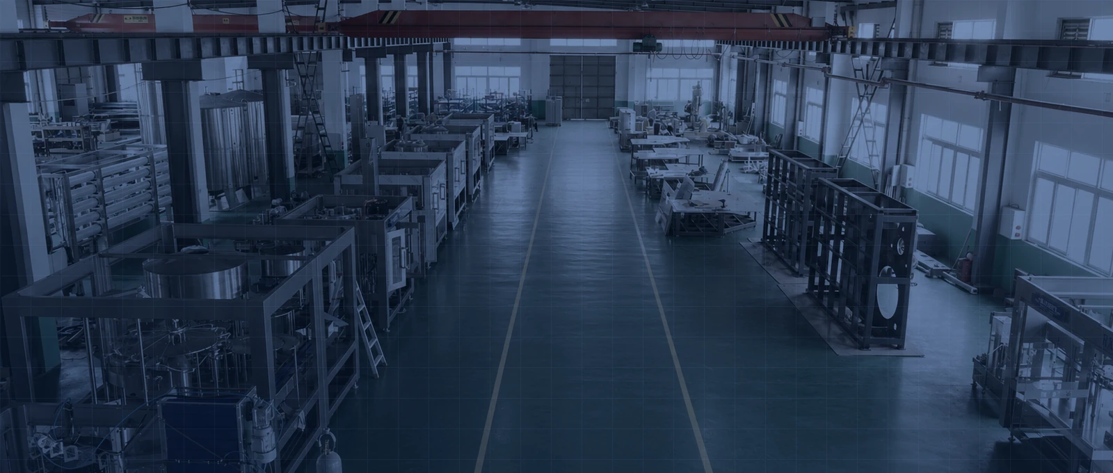 Planet Machinery filling-line manufacturing workshop prepared for factory acceptance testing