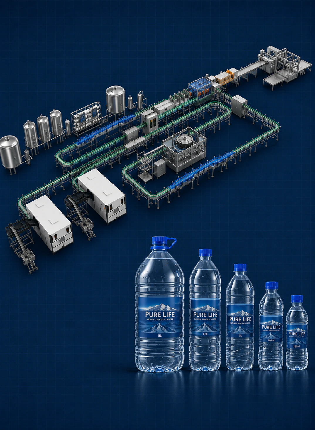 Beverage filling line diagram
