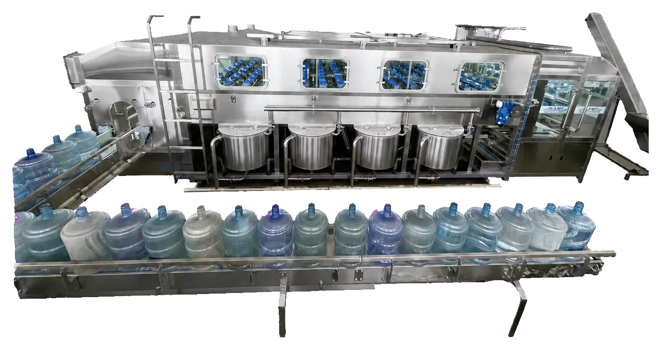 Five-gallon rinsing filling and capping machine